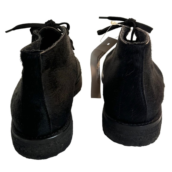 VINCE Clay Calf Hair Chukka Boots In Black Made In Italy Pony Hair Size: 8.5 - Picture 5 of 12